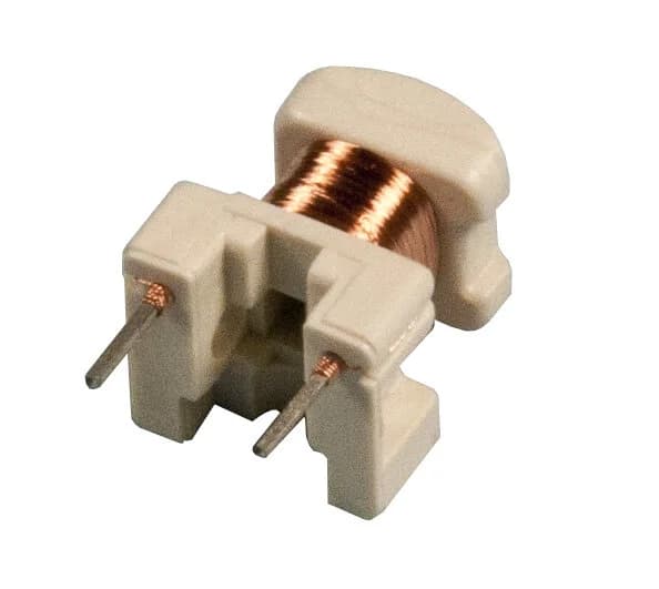 A custom wound bobbin with axial pins